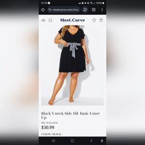 Meet.curve black swim cover up dress